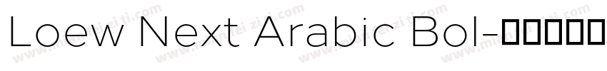 Loew Next Arabic Bol字体转换